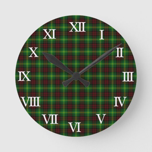 Clan Martin Tartan Ronde Klok (Voorkant)