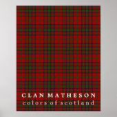 Clan Matheson Colors of Scotland Tartan Poster (Voorkant)