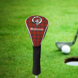 Clan Matheson Crest Badge en Tartan Golfheadcover
