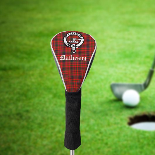 Clan Matheson Crest Badge en Tartan Golfheadcover