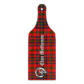 Clan Matheson Crest Badge en Tartan Snijplank (Voorkant)