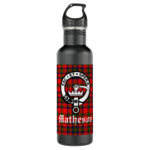 Clan Matheson Crest Badge en Tartan