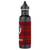 Clan Matheson Crest Badge en Tartan Waterfles (Rechts)