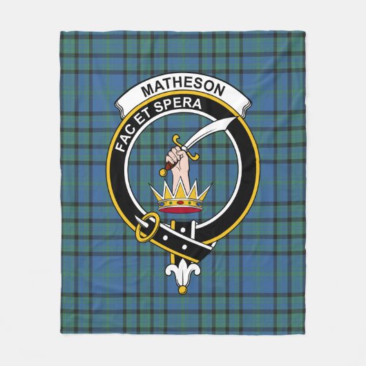 Clan Matheson Hunting Ancient Tartan Pset Fleece Deken (Voorkant)