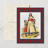 Clan Matheson  Illustratie Tartan Lijst Briefkaart (Voorkant / Achterkant)