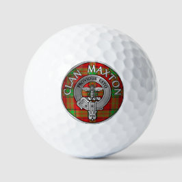Clan Maxton Crest & Tartan Golfballen