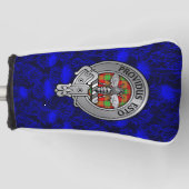 Clan Maxton Crest & Tartan op Thistle Golfheadcover (Voorkant)