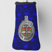 Clan Maxton Crest & Tartan op Thistle Golfheadcover (Draai 90)
