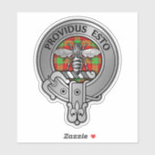 Clan Maxton Crest & Tartan Sticker (Vel)