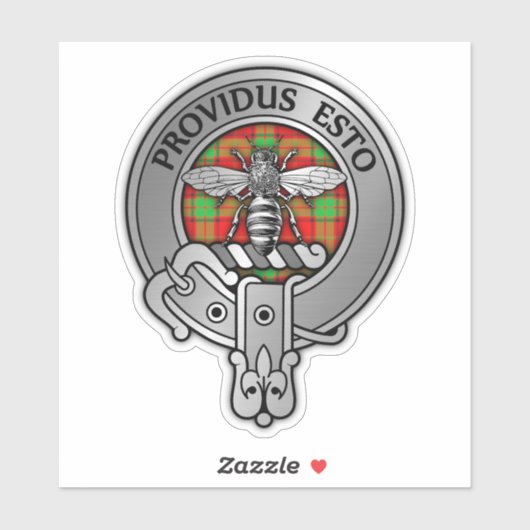 Clan Maxton Crest & Tartan Sticker (Vel)
