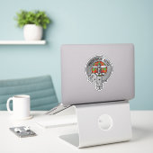Clan Maxton Crest & Tartan Sticker (Laptop op bureau)