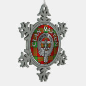 Clan Maxton Crest & Tartan Tin Sneeuwvlok Ornament (Links)