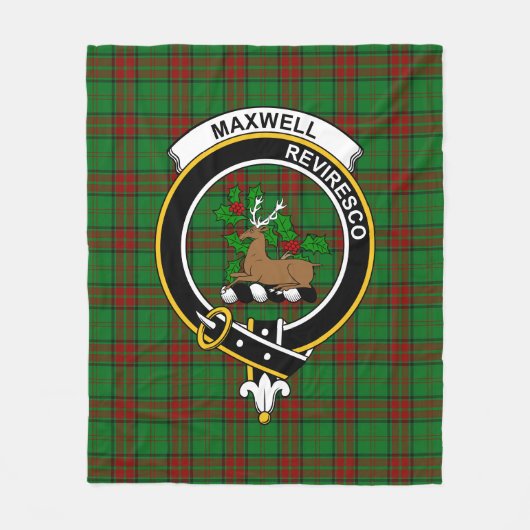 Clan Maxwell Hunting Tartan Pset Fleece Deken (Voorkant)