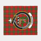 Clan Maxwell Red Tartan Plaid Fleece Deken (Voorkant (Horizontaal))