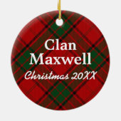 Clan Maxwell Scottish Tartan Keramisch Ornament (Achterkant)