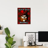 Clan Maxwell Scottish Tartan Poster (Thuiskantoor)