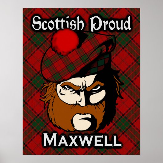 Clan Maxwell Scottish Tartan Poster (Voorkant)