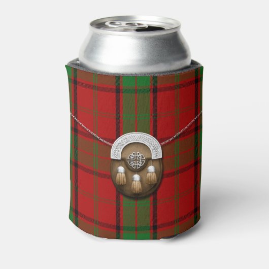 Clan Maxwell Tartan en Sporran Blikjeskoeler (Blikje Achterkant)
