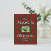 Clan Maxwell's Old Caerlaverock Coffee Co. Briefkaart (Staand voorkant)