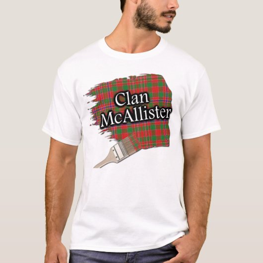 Clan McAllister Scottish Tartan Paint Shirt (Voorkant)