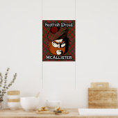 Clan McAllister Scottish Tartan Poster (Keuken)