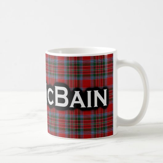Clan McBain MacBain Tartan Scottish Koffiemok (Rechts)