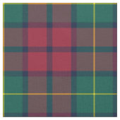 Clan McCarthy Tartan Green en Red Plaid Stof (Close Up)