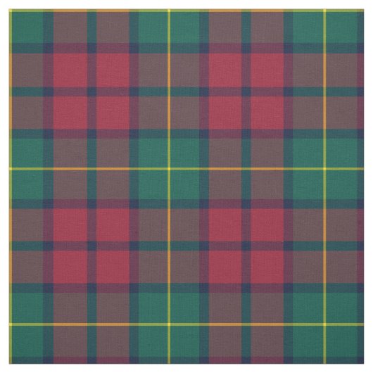 Clan McCarthy Tartan Green en Red Plaid Stof (Swatch)