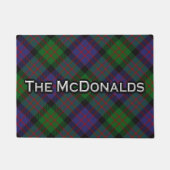 Clan McDonald MacDonald Tartan Welkom Mat (Voorkant)