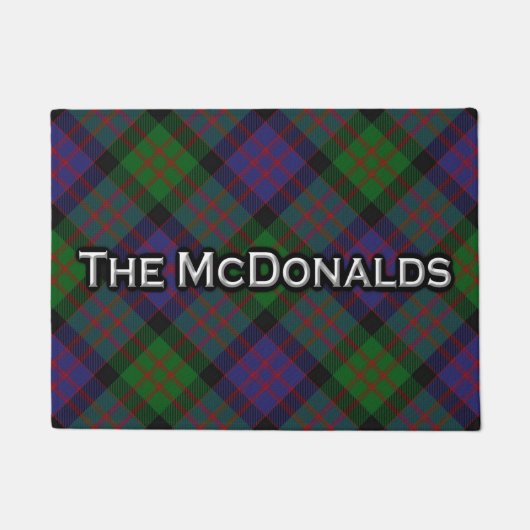 Clan McDonald MacDonald Tartan Welkom Mat (Voorkant)