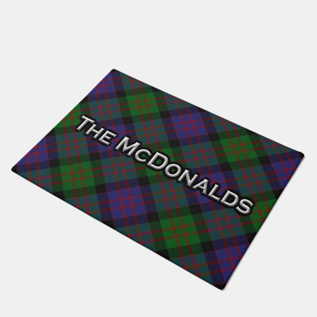 Clan McDonald MacDonald Tartan Welkom Mat (Schuin)