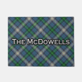 Clan McDowell MacDowall Tartan Welkomstwoord Deurmat (Voorkant)