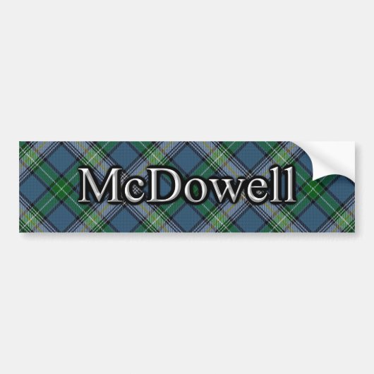 Clan McDowell Scottish Tartan Bumpersticker (Voorkant)