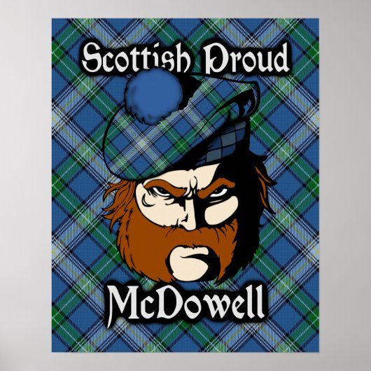 Clan McDowell Scottish Tartan Poster (Voorkant)