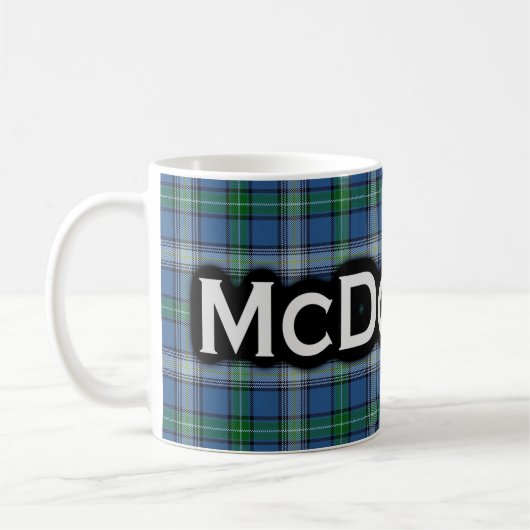 Clan McDowell Tartan Scottish Koffiemok (Links)