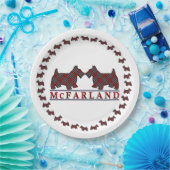 Clan McFarland MacFarlane Tartan Scottie Dogs Papieren Bordje (Feest)