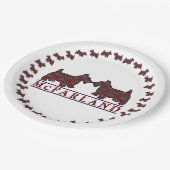 Clan McFarland MacFarlane Tartan Scottie Dogs Papieren Bordje (Gekanteld)