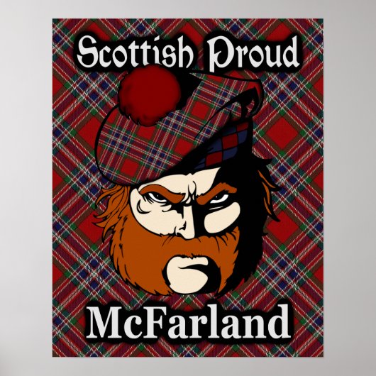 Clan McFarland Schotse Tartan Poster (Voorkant)