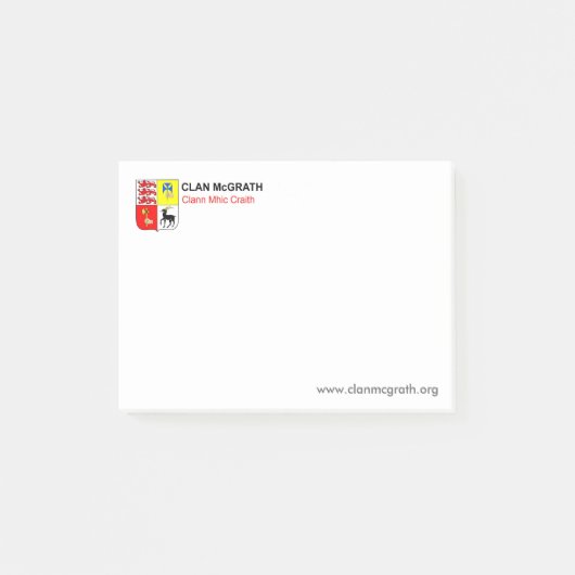 Clan McGrath Post-It Notes (Voorkant)