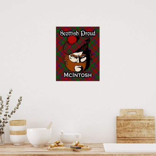 Clan McIntosh Scottish Tartan Poster (Keuken)