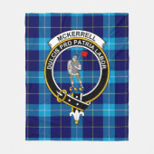 Clan McKerrell Blauwe Tartan Schotse Ruit Fleece Deken (Voorkant)