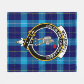 Clan McKerrell Blauwe Tartan Schotse Ruit Fleece Deken (Voorkant (Horizontaal))
