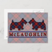 Clan McLaughlin MacLachlan Tartan Scottie Dogs Briefkaart (Voorkant / Achterkant)