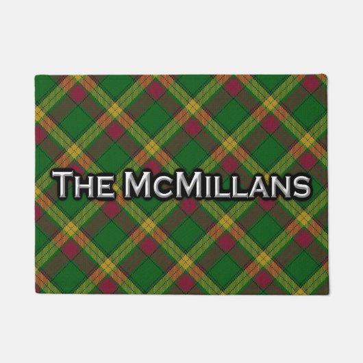 Clan McMillan MacMillan Tartan Welkom Mat (Voorkant)