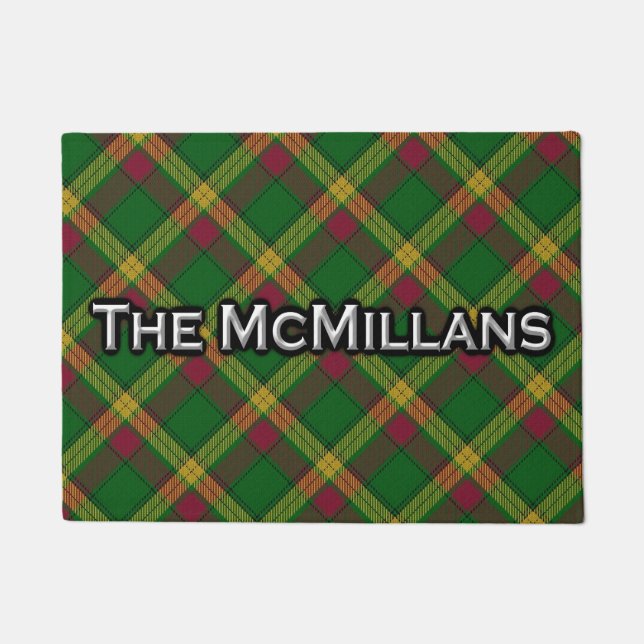 Clan McMillan MacMillan Tartan Welkom Mat (Voorkant)