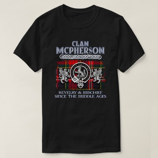 Clan McPherson crest Schotse clans Schotse surna T-shirt (Design voorkant)