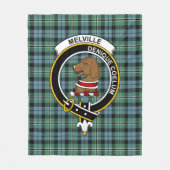 Clan Melville Hunting Tartan Pset Fleece Deken (Voorkant)