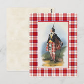 Clan Menzies  Illustratie Tartan Lijst Briefkaart (Voorkant / Achterkant)