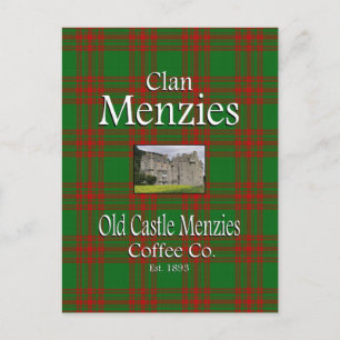Clan Menzies Old Castle Menzies Coffee Co. Briefkaart