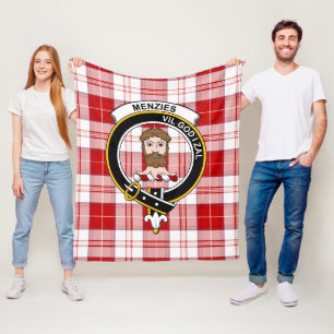 Clan MenZies Red Tartan Pset Fleece Deken